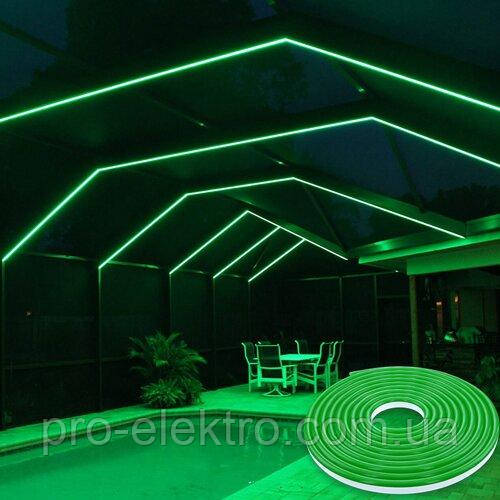 Світлодіодна стрічка NEON 220В JL 2835-120 G IP65 зелений, герметична, 1м - фото 5 - id-p1854869544