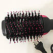 Фен Щітка гребінець 3в1 One step Hair Dryer 1000 Вт 3 режими випрямляч для укладання волосся стайлер з функцією іонізації, фото 8