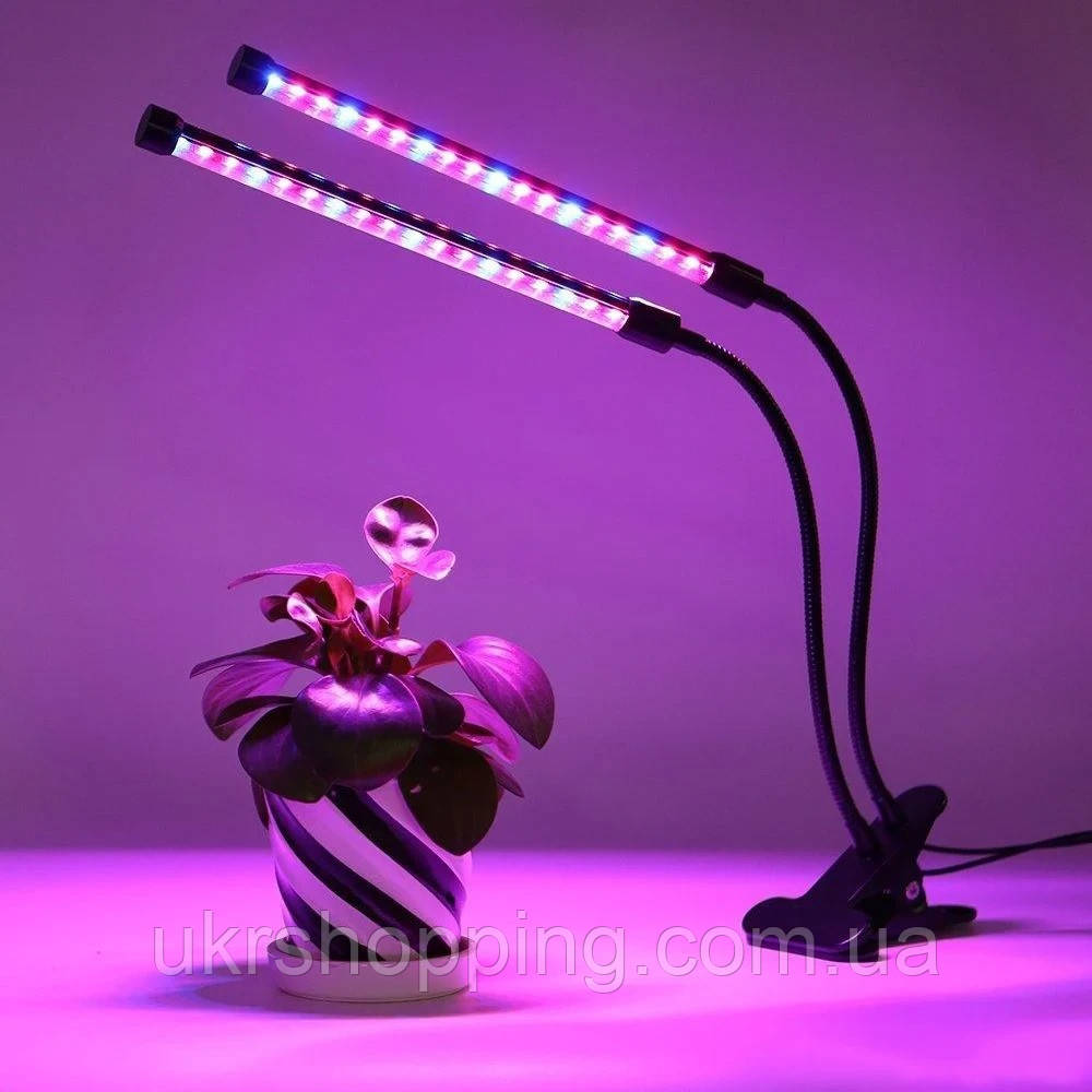 Лампа для растений двойная LED Plant Grow Light, фитолампа для рассады гибкая - подсветка для цветов (SH) - фото 2 - id-p1854892658