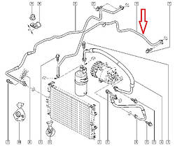 Трубка системи кондиціонування Renault Megane II (Рено Меган 2) — 8200247440 Air Conditioning Pipe