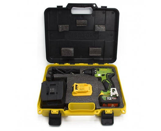 Аккумуляторный шуруповерт PROCRAFT PA-18 BL 12 В,4,0 Ач, Бесщеточный, Кейс, два аккумулятора, фото 1