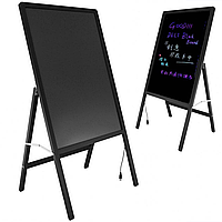 Флуоресцентная доска для рисования 50x70 см на стойке FLUORECENT BOARD WITH STAND / Рекламная LED доска
