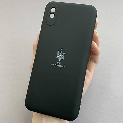 Чохол для Xiaomi Redmi 9А чохол з Гербом України на телефон сяомі редмі 9а чорний h8b, фото 1