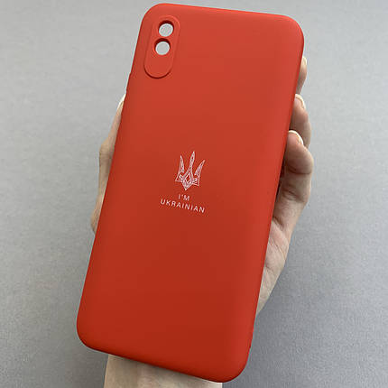 Чохол для Xiaomi Redmi 9А чохол з Гербом України на телефон сяомі редмі 9а червоний h8b, фото 1