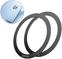 Металеве кільце для магнітного тримача MagSafe Baseus Halo Series Magnetic Metal Ring (2шт) (чорний)