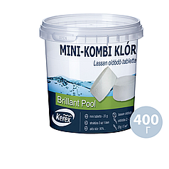Таблетки для басейну MINI "Комбі хлор 3 в 1" Kerex 80008, 400 г (Угорщина)