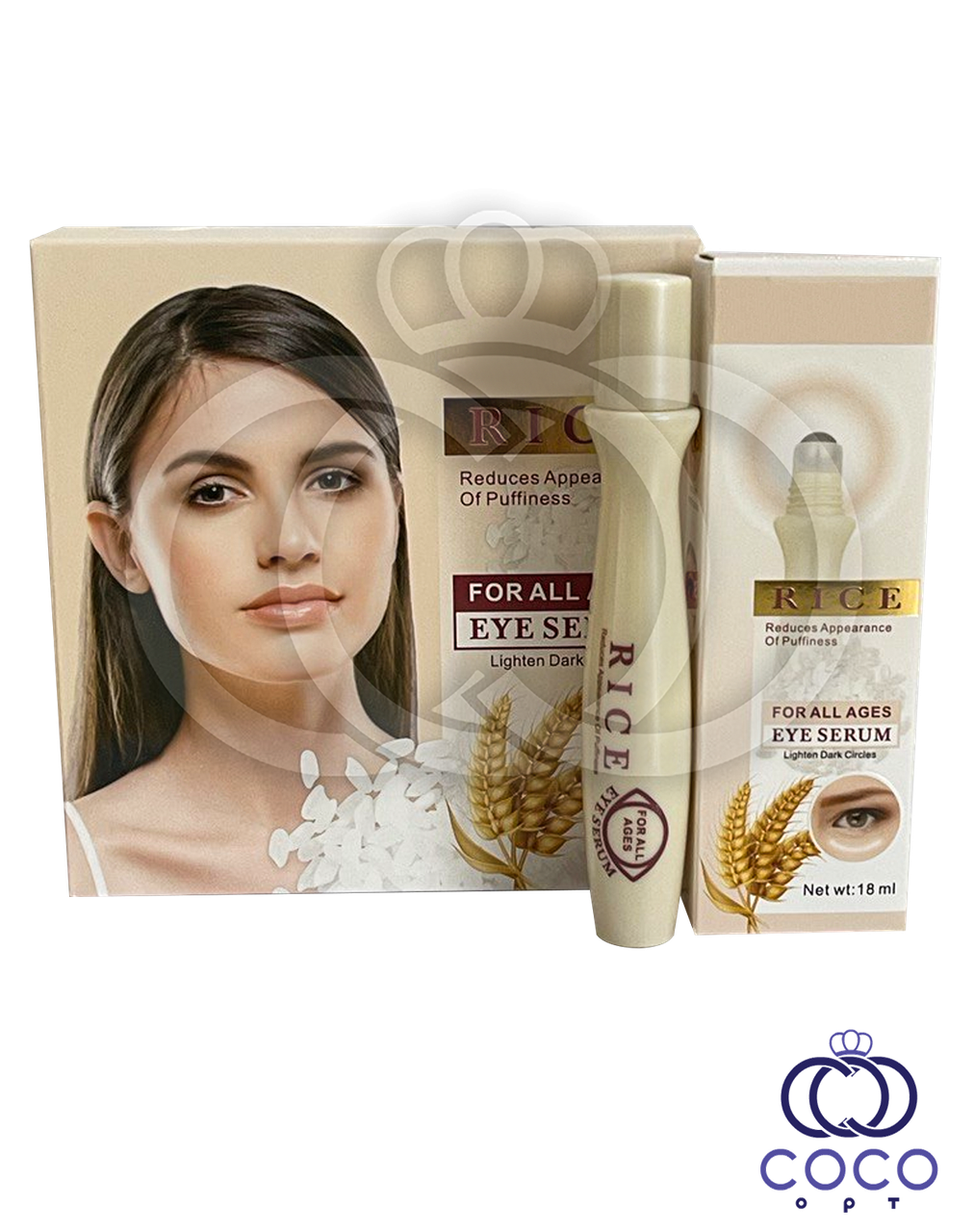 Сироватка-ролер для шкіри навколо очей зволожувальна Rice Eye Serum 18 ml, фото 1