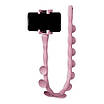 Гнучкий тримач для телефону з універсальними присосками Cute Worm Lazy Holder. Колір: рожевий, фото 2