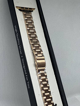 Сталевий ремінець Lady 3 Beats для Apple Watch 42/44/45 mm, Rose Gold (KG-8523)