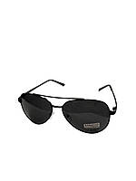 Солнцезащитные очки черные авиаторы мужские пляжные