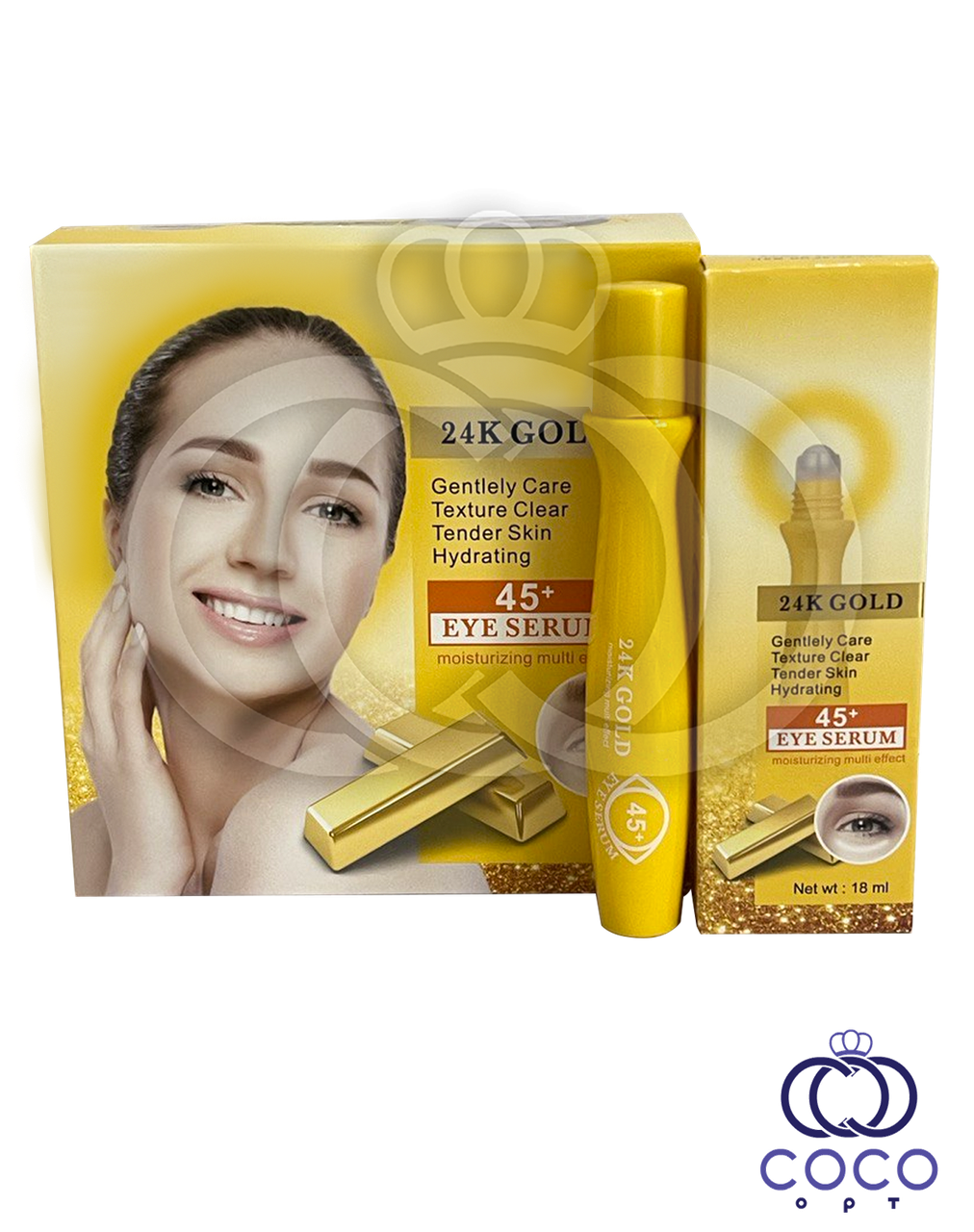 Омолоджувальна сироватка-ролер для шкіри навколо очей 24 K Gold 18 ml