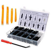 Набір з 690 автомобільних кріплень, пістонів, кліпс, комплект знімників, універсальний, пластиковий контейнер