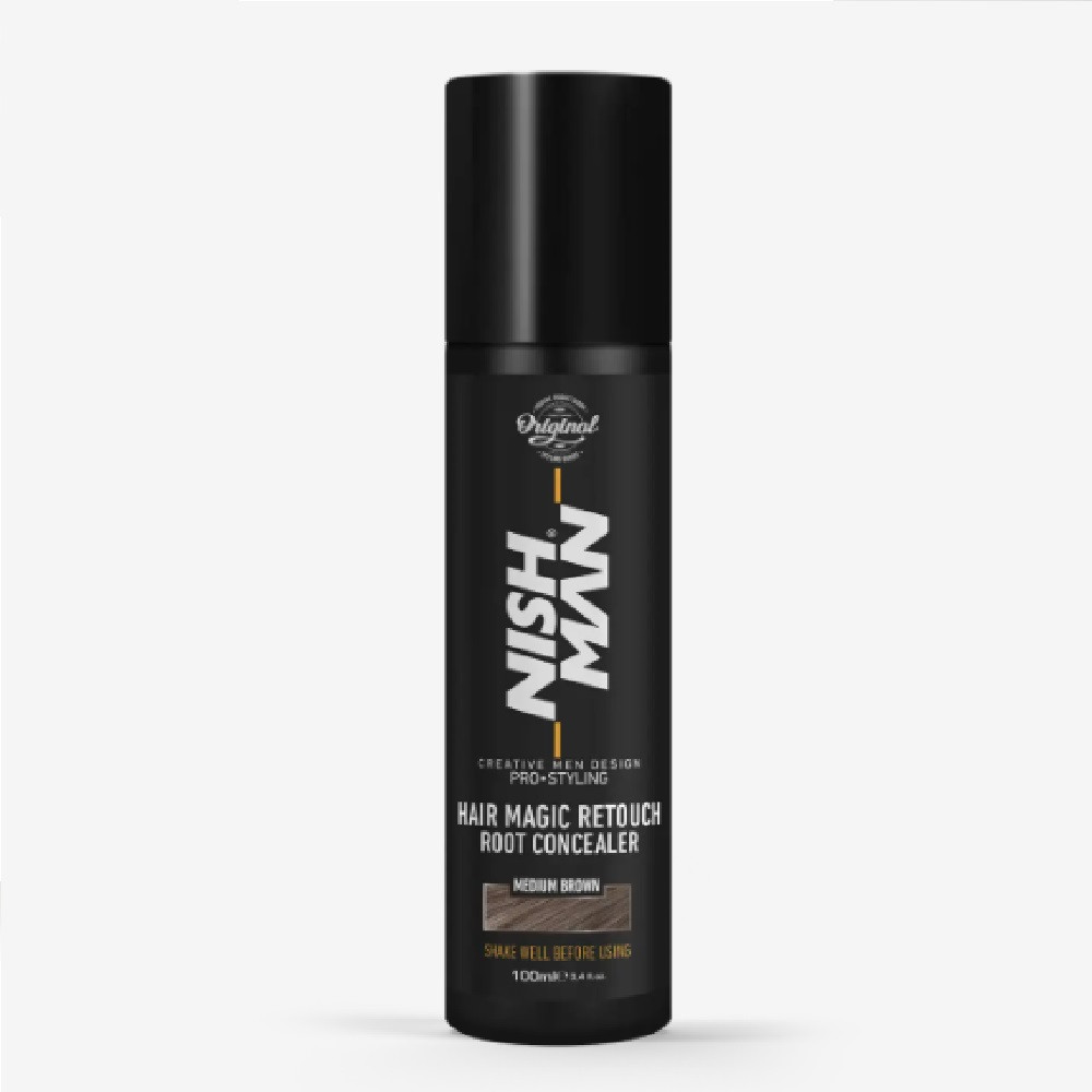 Камуфляж для сивого волосся Nishman Hair Magic Retouch Root Concealer Коричневий, 100мл