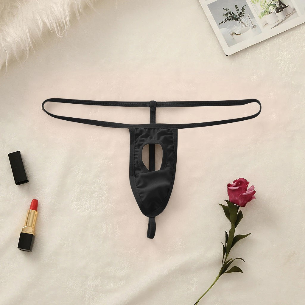 Стринги чоловічі еротичні відкриті M чорні (OTK-blM), фото 1