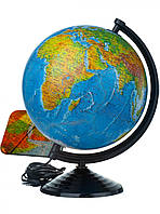 Глобус ІПТ Фізично-політичний з підсвічуванням 260 мм (4820114952820)