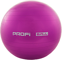 Фитбол 65 см, мяч для фитнеса Profiball MS 1540, фиолетовый ТР