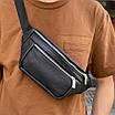 Бананка з натуральної шкіри. Відмінна якість сумки на пояс. Модель: 74132, фото 2
