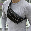 Бананка з натуральної шкіри. Відмінна якість сумки на пояс. Модель: 74132, фото 8
