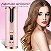 Плойка авто-бігуді для завивки волосся бездротовий Ramindong Hair curler. Колір: рожевий, фото 3