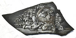 Картина на камені "Грибна осінь" 86.5х41 см