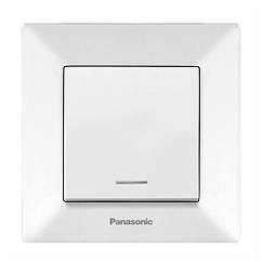 Вимикач Panasonic Arkedia Slim одноклавішний з підсвіткою, білий