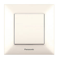 Вимикач Panasonic Arkedia Slim одноклавішний, швидкий монтаж, кремовий