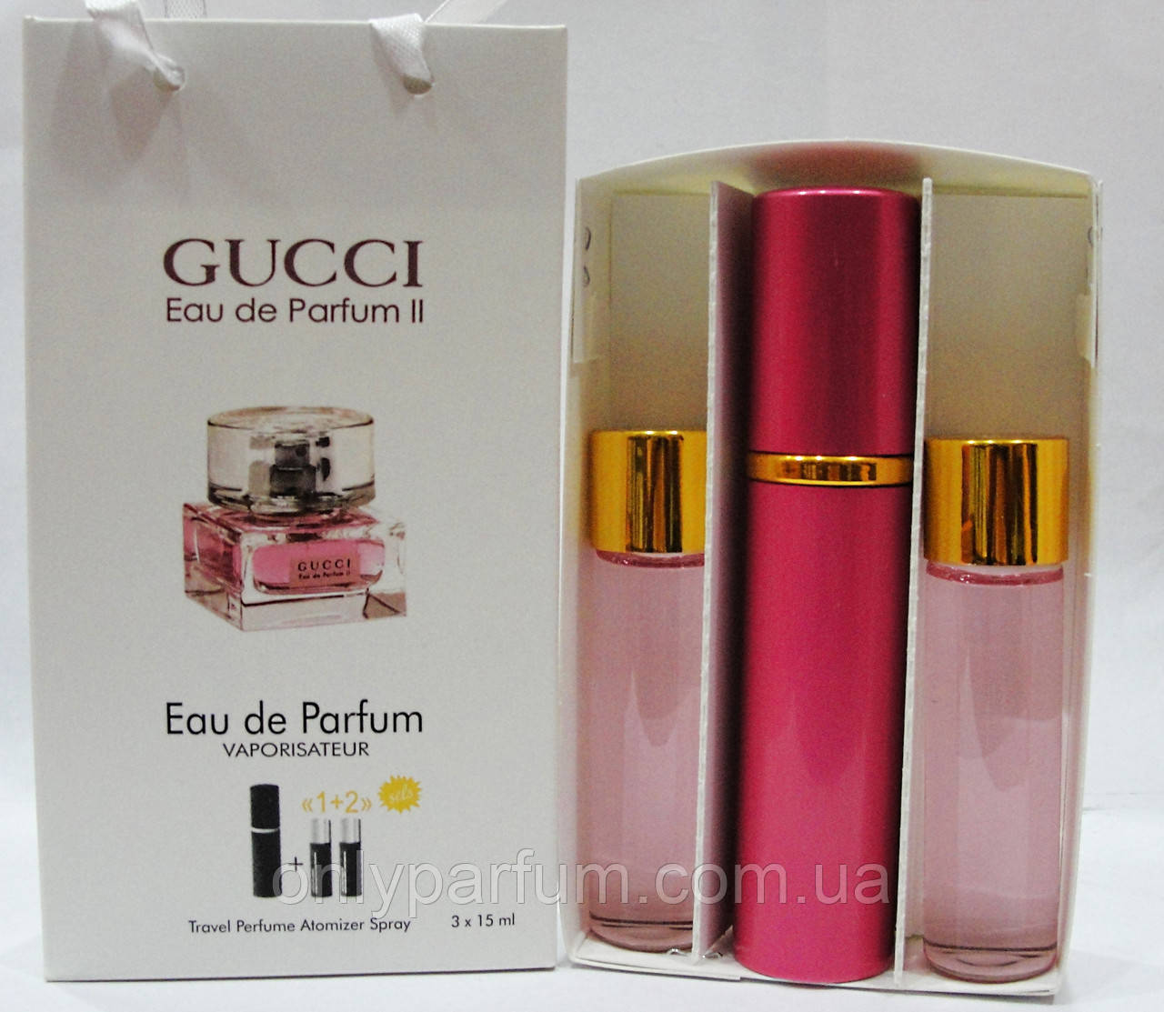 Духи набор для женщин Gucci Eau de Parfum 2 (гуччи парфюм 2)45 мл - фото 1 - id-p321087051