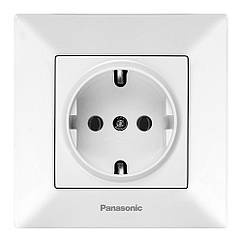 Розетка Panasonic Arkedia Slim із заземленням, біла