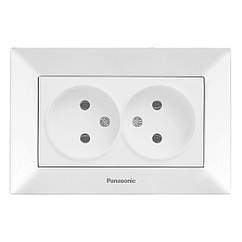 Розетка Panasonic Arkedia Slim подвійна, біла