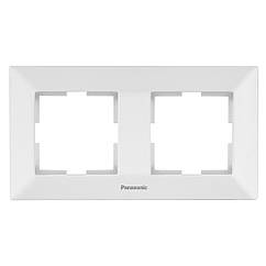 Рамка Panasonic Arkedia Slim подвійна, горизонтальна, біла