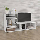 Тумба підлогова під телевізор з 4 полицями для зберігання речей Стелаж для тв з ДСП в спальню або вітальню, фото 2