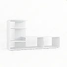 Тумба підлогова під телевізор з 4 полицями для зберігання речей Стелаж для тв з ДСП в спальню або вітальню, фото 3