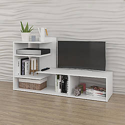Тумба підлогова під телевізор з 4 полицями для зберігання речей Стелаж для тв з ДСП в спальню або вітальню