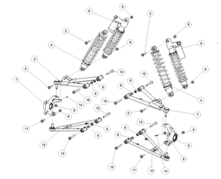 Передня підвіска квадроциклу Segway