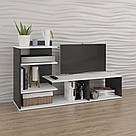 Тумба підлогова під телевізор з 4 полицями для зберігання речей Стелаж для тв з ДСП в спальню або вітальню, фото 8