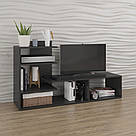 Тумба підлогова під телевізор з 4 полицями для зберігання речей Стелаж для тв з ДСП в спальню або вітальню, фото 7