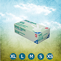 Перчатки латексные без пудры Basic-Touch (размер XS) 100 шт. в уп., AMPri