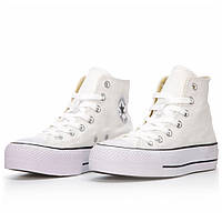 Женские кеды Converse Chuck Taylor All Star High Sole White, белые кроссовки конверс чак тейлор ол стар