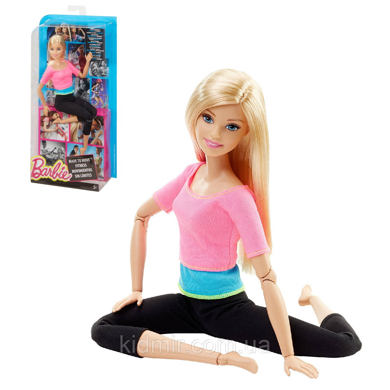 Barbie Made to Move DHL82 Лялька Барбі Рухайся як Я Йога, фото 1
