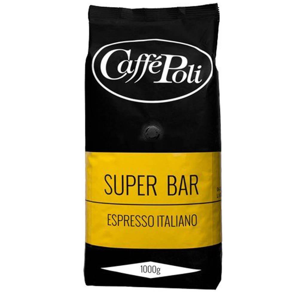 Caffe Poli Super Bar 1кг кави в зернах, 90/10, Італія