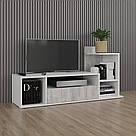 Стильна тумба під телевізор з полицями та великою висувною скринькою Тумби для підлоги ТБ з Ламінованого ДСП, фото 3