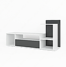 Стильна тумба під телевізор з полицями та великою висувною скринькою Тумби для підлоги ТБ з Ламінованого ДСП, фото 5