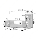 Стильна тумба під телевізор з полицями та великою висувною скринькою Тумби для підлоги ТБ з Ламінованого ДСП, фото 9