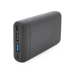 Power bank PHILLIPS 20000mAh DLP1720CB, USB-3.0A + 1A + кабель USB micro/Type-C, LED, Black, Blister-BOX.Q24