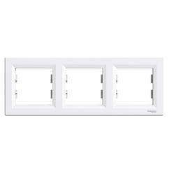 Рамка тримісна горизонтальна Schneider Asfora, Білий
