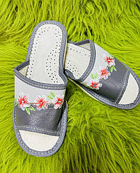 Домашні шкіряні капці жіночі розміри 37-40