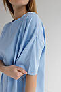 Футболка жіноча OVERSIZE трикотажна БЛАКИТНИЙ, фото 7