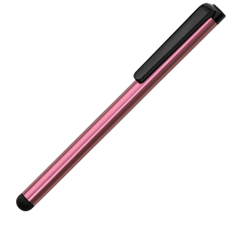 Стилус ємнісний, з пластиковою ручкою, алюмінієвий, рожевий (KG-8530)