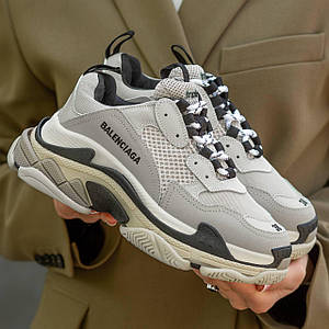 Жіночі Кросівки Balenciaga Triple-S Grey Beige 36-37-38-40