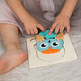 Дерев'яний пазл Akuku A0601, Сова, фото 2